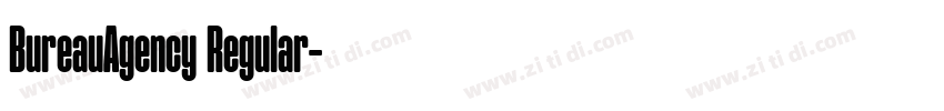 BureauAgency Regular字体转换